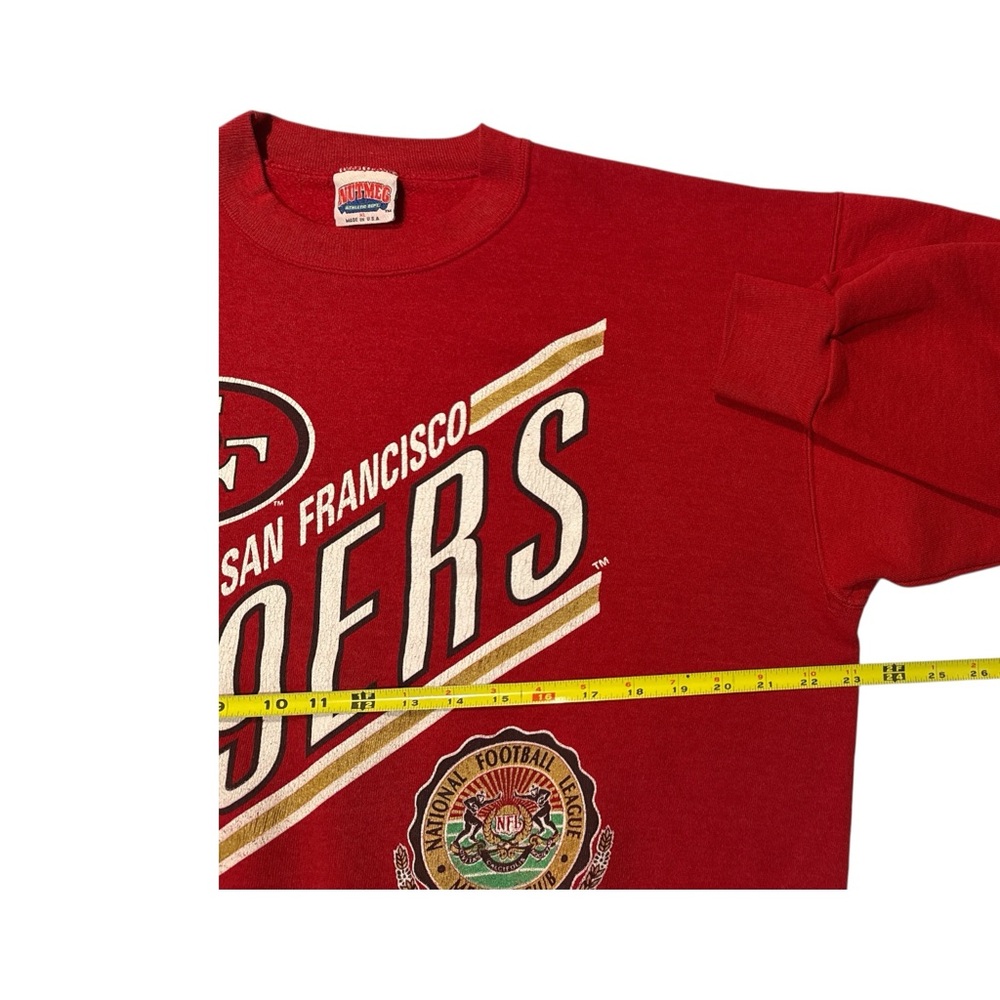 VTG San Francisco 49ers Red Sweater Made in USA XL - Picture 6 of 6
